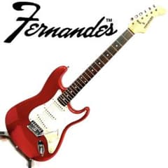 美品 整備済 FERNANDES ストラトタイプ エレキギター キャンディレッド