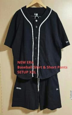 NEW ERA ベースボールシャツ ハーフパンツ セットアップ XXL ブラックのサムネイル