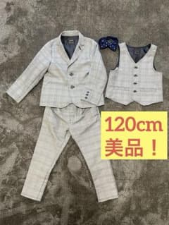 ブランシェス スーツ・蝶ネクタイ 4点セット120cm美品！のサムネイル