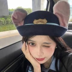ジュディ風ハット57cm　ハロウィン　コスプレ　仮装　警察官帽子　可愛いのサムネイル