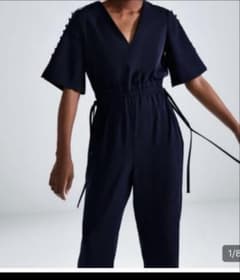 ZARA テクニカルジャンプスーツ XL ベージュ人気シリーズ❤️ | Shop 