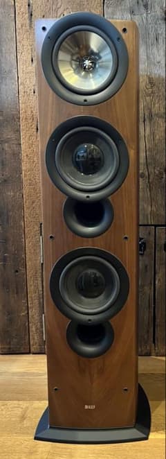 ①KEF iQ90-WN ウォルナット 1本 ①KEF iQ90-WN ウォルナット 1本 トールボーイスピーカー 送料込