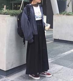 ハイウエストレースUPロングスカートのサムネイル