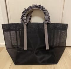 LUDLOW ラドロー ブラック メッシュ トートバッグ グレープハンドル