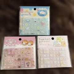 まめゴマ　にゃんにゃんにゃんこ　すみっコぐらし タイルシール 3枚セットのサムネイル