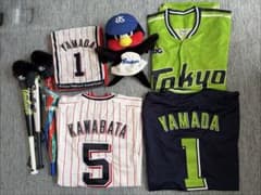 ヤクルトスワローズ　応援グッズ　7点　おまけ付(帽子型容器) 山田哲人　川端慎吾 ヤクルトスワローズ 応援グッズ 7点 おまけ付(帽子型容器) 山田哲人