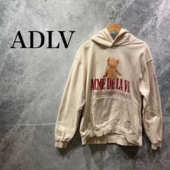 ADLV メンズ 1 アイボリー アクメドラビ パーカー クマ 裏起毛 ゆるだぼ