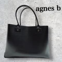 agnes b. VOYAGE トートバッグ レザー 黒 ビジネスバッグ A4 - メルカリ
