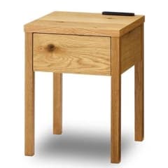 関家具 サイドテーブル アマンドII（オーク） ／引き出し・コンセント付き 関家具 サイドテーブル アマンドII（オーク） ／引き出し・コンセント