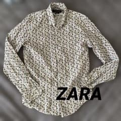 ZARA MAN 花柄スリムフィットシャツ S