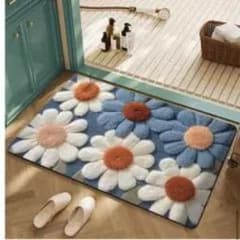 花柄 室内用玄関マット バスマット フラワーデザイン - メルカリ