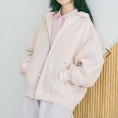 ニコアンド　ヴィンテージマルチwayフードブルゾン　ピンク niko and…（ニコアンド） ブルゾン アウター ヴィンテージマルチWAY