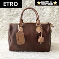 極美品✨　ETRO　エトロ　ペイズリー柄　ミニボストンバッグ　　金金具 極美品✨ ETRO エトロ ペイズリー柄 ミニボストンバッグ 金金具 - メルカリ