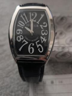 【極美品・電池交換済】フランク三浦 初号機モデル（黒文字盤）稼働品 箱付きのサムネイル