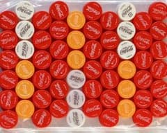 ペットボトルキャップ コカ・コーラ60個 工作素材