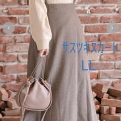 プチプラのあや サス付きツイードスカートLLのサムネイル