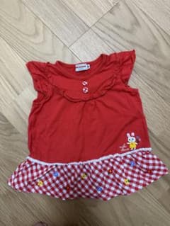 MIKI HOUSE トップス 80cm レッド チェック柄のサムネイル