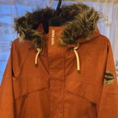 ARMADA レディース オレンジ ファー付きフード ジャケット - メルカリ