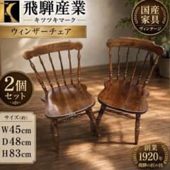 飛騨産業 キツツキマーク ウィンザーチェア 2脚セット ヴィンテージ