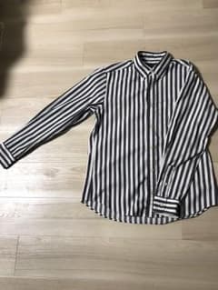 ストライプシャツ フリークスストア FREAK'S STORE ネイビー  Lのサムネイル
