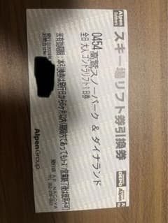 【土日使用可】高須スノーパーク　ダイナランド　一日早割リフト券のサムネイル