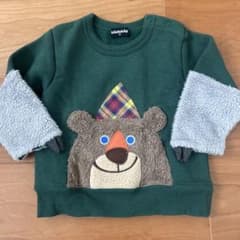 klädkåp クマ刺繍 トレーナー 80のサムネイル