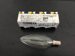 シャンデリア用電球(口金E-14/40W) 25個（未使用）のサムネイル