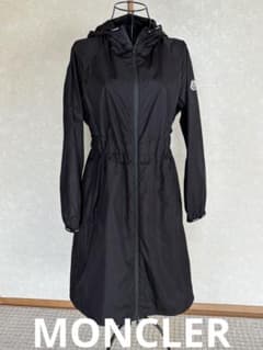 MONCLER;黒 フード付きナイロンロングコートサイズ０（M相当） MONCLER;黒 フード付きナイロンロングコートサイズ0（M相当） - メルカリ