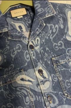 GUCCI 275000円 デニムシャツ 正規 オーバーサイズ デニムジャケット 
