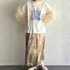 シャイニーナロースカート M ブロンズ 光沢 モカ系 可愛い メタリック お洒落のサムネイル