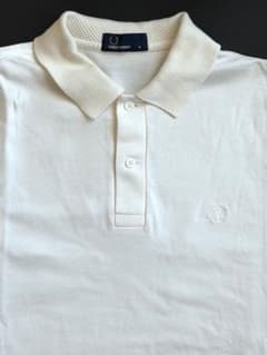 FRED PERRY ポロシャツ 白 コットン エンボス襟 半袖 フレッドペリーのサムネイル