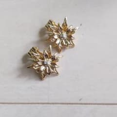 花(エーデルワイス？)イヤリングのサムネイル