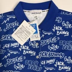 Jack Bunny!! レディース ゴルフウェア 半袖 ポロシャツ ブルーのサムネイル