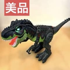 恐竜 フィギュア 可動式 ティラノサウルス 光る 歩く 美品のサムネイル