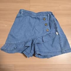 組曲　デニムショートパンツ フリル付き　130のサムネイル