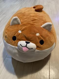 시바 개 디자인 원형 쿠션 느슨하게 쫄깃한 쿠션