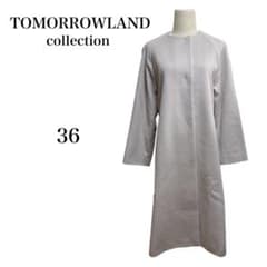 トゥモローランドコレクション ノーカラーコート ピュアカシミヤ100