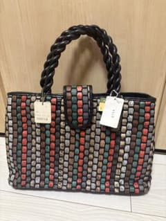 本革(蛇皮)メッシュハンドバッグのサムネイル