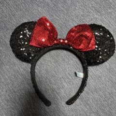 東京ディズニーリゾート カチューシャ ブラック レッド スパンコールのサムネイル