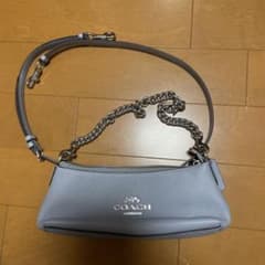 coachバッグ　ブルーグレー