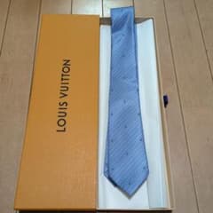 LOUIS VUITTON シルク製ネクタイ 水色ストライプ - メルカリ