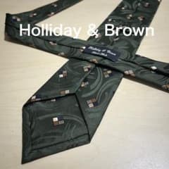極美品】Holliday & Brown オリーブ×スクエア小紋 ネクタイ - メルカリ