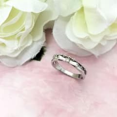 タイムセール♡K10WG ダイヤモンド ピンキーリング 5号 リボンフラワー タイムセール♡K10WG ダイヤモンド ピンキーリング 5号 リボンフラワー