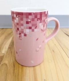 ★値下★STARBUCKS マグカップ　桜　ピクセルパターン スターバックスのサムネイル