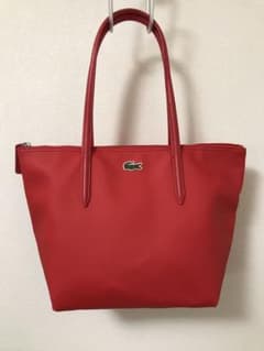 ラコステ　トートバッグ　赤　レッドのサムネイル