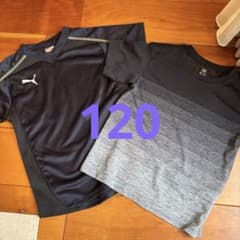 PUMA &ユニクロ　ドライ　速乾タイプTシャツ2枚セット　120のサムネイル