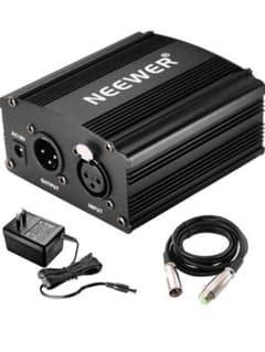【値下げ中】NEEWER 48Vファンタム電源 XLRオーディオケーブル一本付属のサムネイル