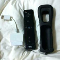 Wiiリモコン 黒 クロ ブラック + ps ps2 コントローラー変換ケーブルのサムネイル