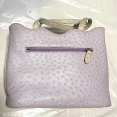 オーストリッチ風 ハンドバッグ パープルのサムネイル