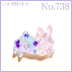 No.559　レジン ヘアゴム マグネット ピンバッジ 桜うさぎ No.738 レジン ヘアゴム マグネット ピンバッジ うさぎ紫陽花 - メルカリ